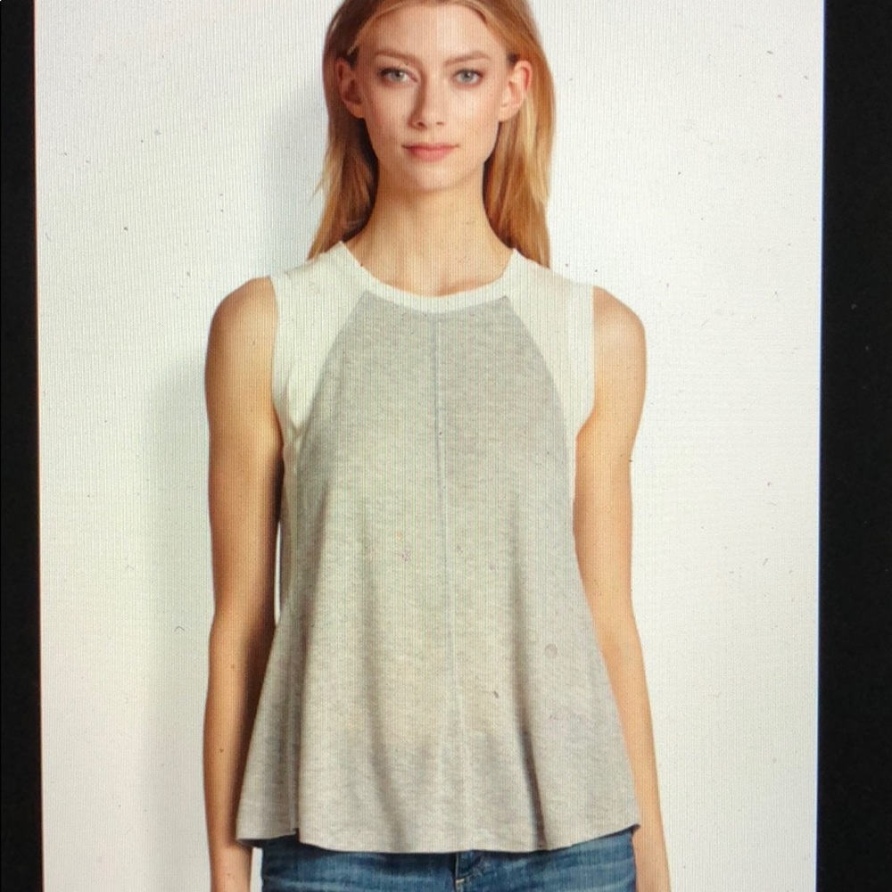 Rebecca Taylor Knit and Chiffon Top